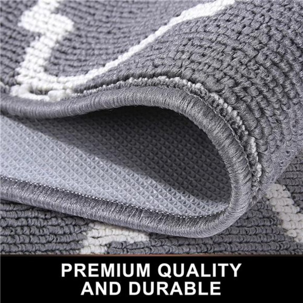 20x32, Non-Slip Absorbent Entrance Rug, Machine Washable  Floor Mat, Grey